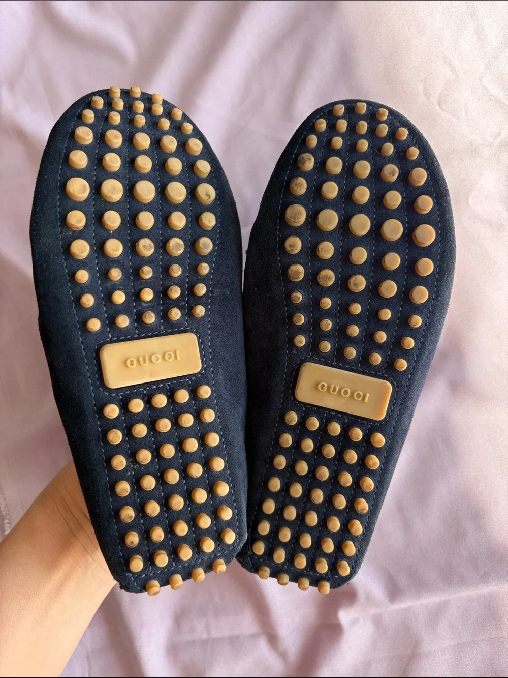 Gucci Black Suede Horsebit Driving Loafers